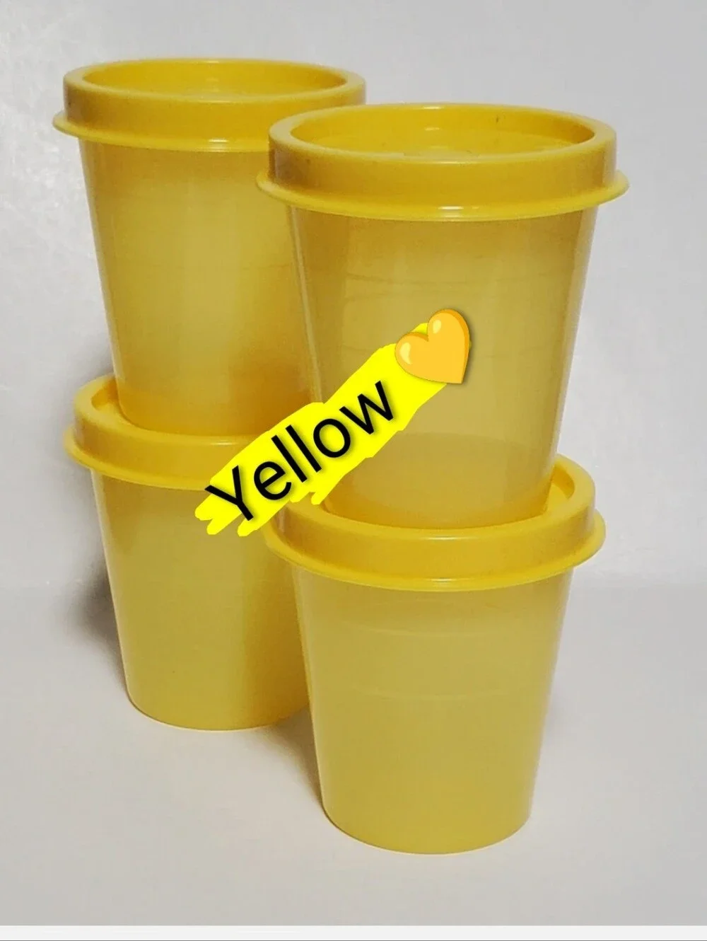 Tupperware Classic Sheer Midgets 2 oz. Minis 6 PC SET Tupper Jell-O Shot Glasses
